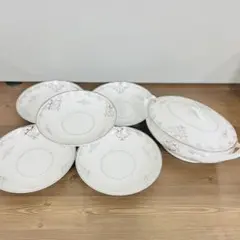Noritake GOLDGRACE 金彩花柄 蓋付きカップ ダブルハンドル5客 - メルカリ