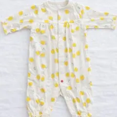 レモン柄ロンパース 新生児 60