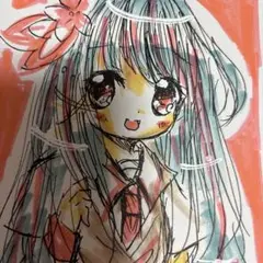 新作。手描きイラスト。イラストボード。女の子