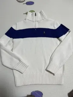 ポロラルフローレン　ニット　ボーイズ　子供服　ハーフジップセーター　男の子　古着