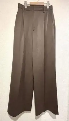 UNITED ARROWS B&Y タックワイドパンツ ブラウン サイズM