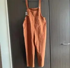 新品未使用★スペアボタン付★S★L相当★ブラウン★高デザイン★サロペット★