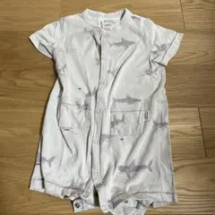 ジェラートピケ 半袖 ロンパース サメ 70