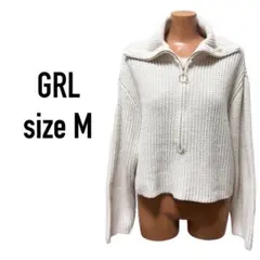 GRL ジップ ニット トップス