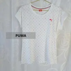 Puma ホワイト ドット柄 半袖Tシャツ 美品☆