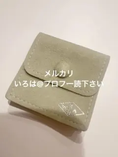 Van Cleef & Arpels スエード グリーン ポーチ - メルカリ