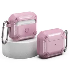 カラーボックス AirPods Proケース ピンク カラビナ付き カバー