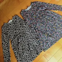 H&M ヒョウ柄・花柄ワンピース 2着セット