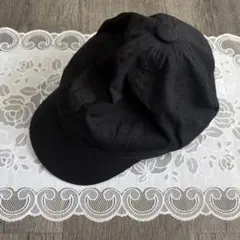 キャスケット　黒　オールシーズン【美品】