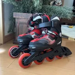 【美品】FILA ローラーブレード 17〜20cm レッド ブラック