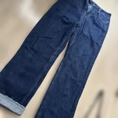 ダークブルーワイドレッグデニム