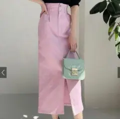 GRL グレイル ツイルフロントスリットタイトスカート[gn37]