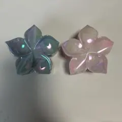 プルメリア 2個セット　ブルー・薄ピンク