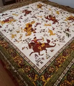 新品 マルチカバー ペルシャ騎馬文様 和の詩 ボヘミアン 大判 風呂敷 多包布