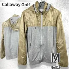 Callaway キャロウェイ ゴルフ パーカー M グレー ゴールド 春秋