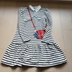 kate spade 長袖　ボーダーワンピース　130