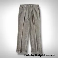 【90’s Polo by Ralph Lauren】千鳥格子 ウールスラックス