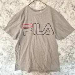 フィラ 半袖Ｔシャツ クルーネック ロゴ 灰 綿 デイリー メンズ