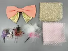 再値下げ　リボンヘアアクセサリー６点セット