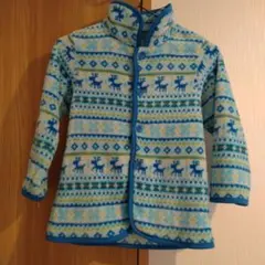 110cm トナカイ模様 フリースジャケット