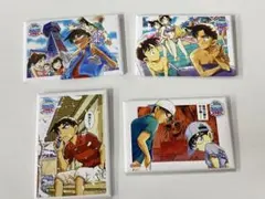 名探偵コナン30周年カフェ　スクエア缶バッジ　服部平次　4点