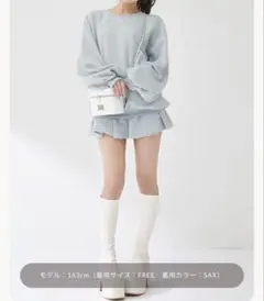 Darich カラーラメスウェットプリーツミニスカートのサムネイル
