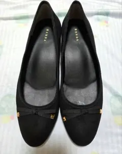 RANDA ランダ ラウンドトゥバレエシューズ　BK