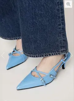 SLY SLING BACK パンプス　L/BLUのサムネイル