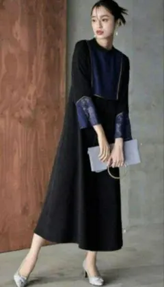 新品タグつき　大きいサイズ15号callarusカラルス　切替ドレスワンピース