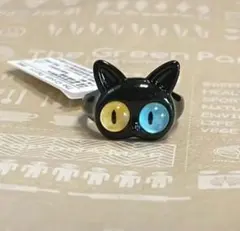 【♡お買い得♡】 レディース 猫の顔リング 黒 黄色 青ファッションおしゃれ