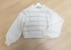 JEANASIS 冬の白 フワフワキュート モヘアホワイトニット ショート丈