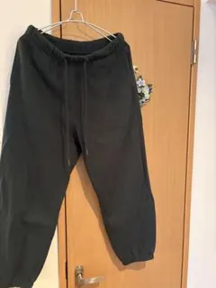 GU ダークグリーン 裏起毛 ジョガーパンツ