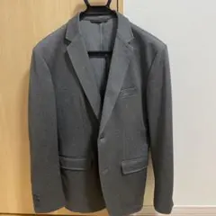 無印良品 グレー テーラードジャケット ジャージ素材