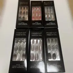 FINGER SUIT プレスオンネイル 40個入り 粘着シール付きのサムネイル