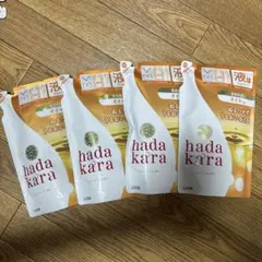 新品ハダカラ　ボディソープ　オイルin　詰替340ml×4個のサムネイル