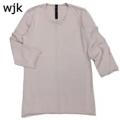 wjk ダブルジェーケー 七分袖 コンパクトジャージー カットソー Tシャツ
