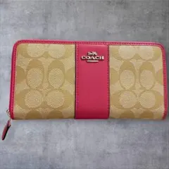 コーチ COACH 長財布 シグネチャー キャンバス リボンプリントCZ326