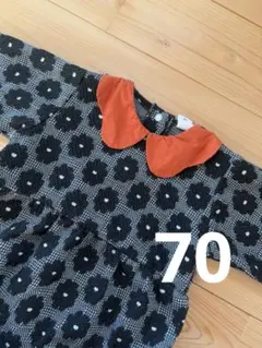 【kinococo】花柄ロンパース 美品 レトロ