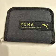 PUMA キッズ 財布 二つ折り ブラック イエロー