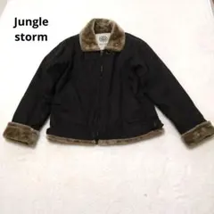 Jungle Storm　ファージャケット　黒　カジュアル　ファー付き