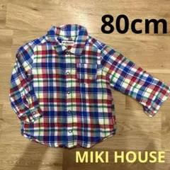 HOT BISCUITS ミキハウス チェックシャツ 長袖 80cm