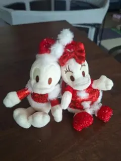DISNEY クリスマス ドナルド＆デイジー ぬいぐるみ