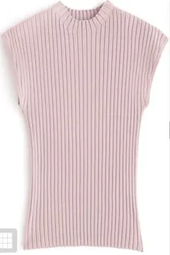 美品！GRL グレイル　フレンチスリーブ　リブニットトップス　Sサイズ