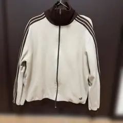 adidas 西ドイツ製 トラックジャケット ベージュ×ブラウン