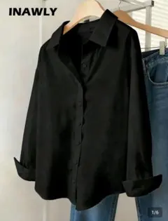 ブラック 長袖シャツ