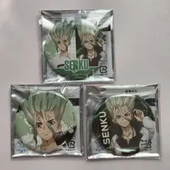 Dr.STONE　ぷちくじ　石神千空　缶バッジ　サイバーパンク　モノトーン