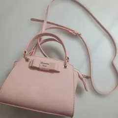 Samantha Vega リボン付きミニショルダーバッグ ピンク