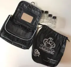 ハローキティ 吊るせるポーチ 詰替ボトル4本・ミラー・収納ケース付き