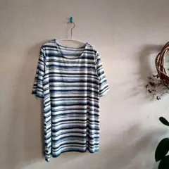 青×白 ❥ ランダムボーダーTシャツ