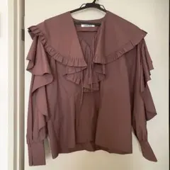 スナイデル　長袖　ブラウス　ブラウン
